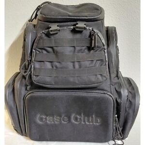 Case Club Tactical 4 Pistol Backpack Gen 2 Black Range Bag MOLLE Rain Cover